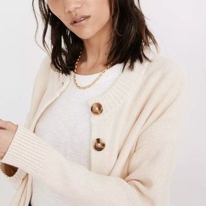 Madewell Deville Cardigan Sweater Muted Alabaster Size Small